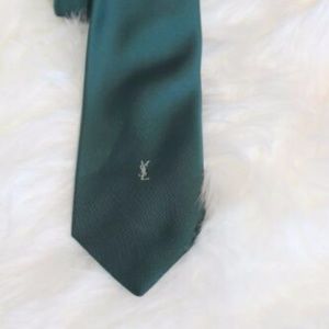 YVES SAINT LAURENT Teal Vintage Men's Tie
